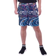 Graffiti Art Psychedelic Art Graphic Design Modern Art Men s Pocket Shorts by 99art