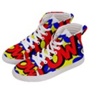 Pow Comic Comic Book Fight Women s Hi-Top Skate Sneakers View2