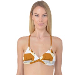 Corgi Dog Puppy Reversible Tri Bikini Top by 99art