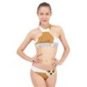 Corgi Dog Puppy High Neck Bikini Set View1