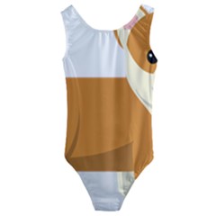 Corgi Dog Puppy Kids  Cut-out Back One Piece Swimsuit by 99art