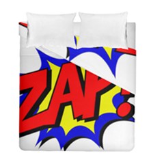 Zap Comic Book Fight Duvet Cover Double Side (full/ Double Size) by 99art