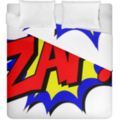 Zap Comic Book Fight Duvet Cover Double Side (king Size) by 99art