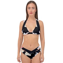 Bat Broom Broomstick Double Strap Halter Bikini Set by 99art