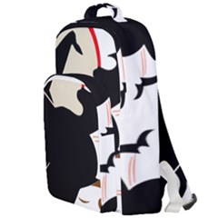 Bat Broom Broomstick Double Compartment Backpack by 99art