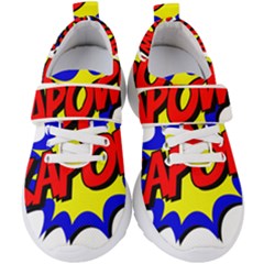 Kapow-comic-comic-book-fight Kids  Velcro Strap Shoes by 99art