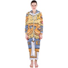 Animation-lion-animals-king-cool Hooded Jumpsuit (ladies) by 99art