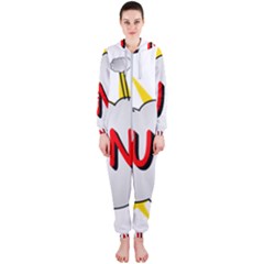 Comic-noise-paleness-explosion Hooded Jumpsuit (ladies) by 99art