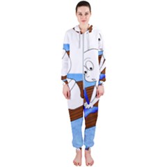 Spirit-boat-funny-comic-graphic Hooded Jumpsuit (ladies) by 99art