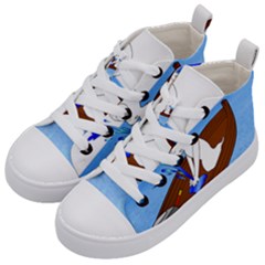 Spirit-boat-funny-comic-graphic Kids  Mid-top Canvas Sneakers by 99art