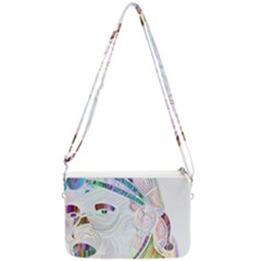 Maasai-man-people-abstract Double Gusset Crossbody Bag by 99art