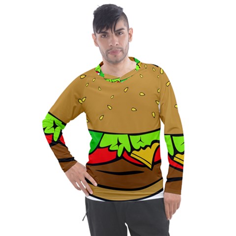 Hamburger-cheeseburger-fast-food Men s Pique Long Sleeve Tee by 99art