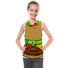 Hamburger-cheeseburger-fast-food Kids  Sleeveless Hoodie by 99art