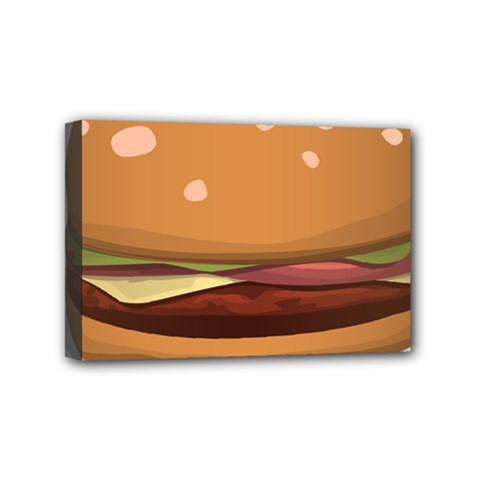 Hamburger-cheeseburger-burger-lunch Mini Canvas 6  X 4  (stretched) by 99art