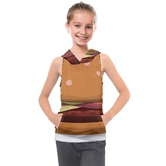 Hamburger-cheeseburger-burger-lunch Kids  Sleeveless Hoodie by 99art