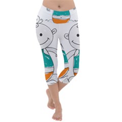 Baby-cute-child-birth-happy Lightweight Velour Capri Yoga Leggings by 99art