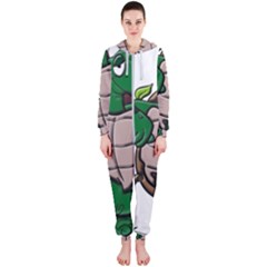 Amphibian-animal-cartoon-reptile Hooded Jumpsuit (ladies) by 99art