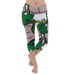 Amphibian-animal-cartoon-reptile Lightweight Velour Capri Yoga Leggings by 99art