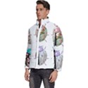 Ladybug-flower-pattern-shabby-chic Men s Puffer Bubble Jacket Coat View2