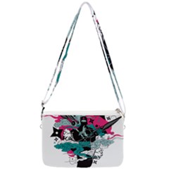 Japan Ninja-japanese-samurai-color- Double Gusset Crossbody Bag by 99art