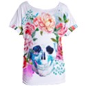 Day Of The Dead Skull Art Women s Oversized Tee View1