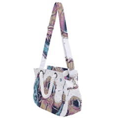 Drawing-astronaut Rope Handles Shoulder Strap Bag by 99art