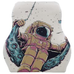 Drawing-astronaut Car Seat Velour Cushion  by 99art