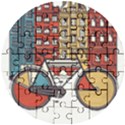 Amsterdam Graphic Design Poster Illustration Wooden Puzzle Round View1