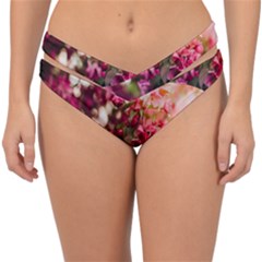 Pink Flower Double Strap Halter Bikini Bottoms by artworkshop