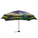 Aurora Borealis Polar Northern Lights Natural Phenomenon North Night Mountains Mini Folding Umbrellas View3