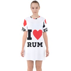 I Love Rum Sixties Short Sleeve Mini Dress by ilovewhateva