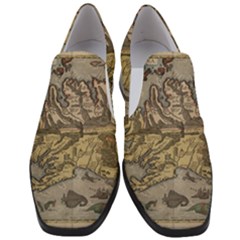 Iceland Cartography Map Renaissance Women Slip On Heel Loafers by B30l