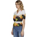 Variety Of Fruit Water Berry Food Splash Kiwi Grape Puffed Short Sleeve Button Up Jacket View2