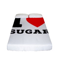 I Love Sugar  Fitted Sheet (full/ Double Size) by ilovewhateva