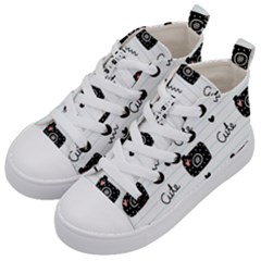 Cute Cameras Doodles Hand Drawn Kids  Mid-top Canvas Sneakers by Cowasu