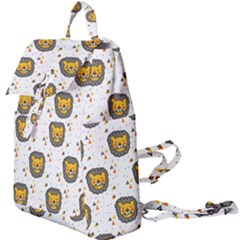 Lion Heads Pattern Design Doodle Buckle Everyday Backpack by Cowasu