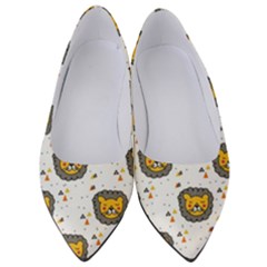 Lion Heads Pattern Design Doodle Women s Low Heels by Cowasu