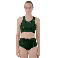 Circuit Board Conductor Tracks Racer Back Bikini Set by Cowasu