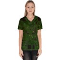 Circuit Board Conductor Tracks Women s V-Neck Scrub Top View1