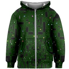 Circuit Board Conductor Tracks Kids  Zipper Hoodie Without Drawstring by Cowasu