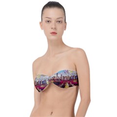 New York Skyline Manhattan City Classic Bandeau Bikini Top  by Cowasu