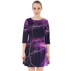 Storm Flashlight Space Nature Smock Dress by Cowasu