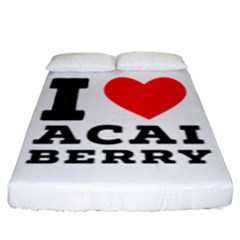 I Love Acai Berry Fitted Sheet (king Size) by ilovewhateva