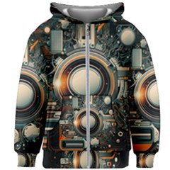 Illustrations Technology Robot Internet Processor Kids  Zipper Hoodie Without Drawstring by Cowasu