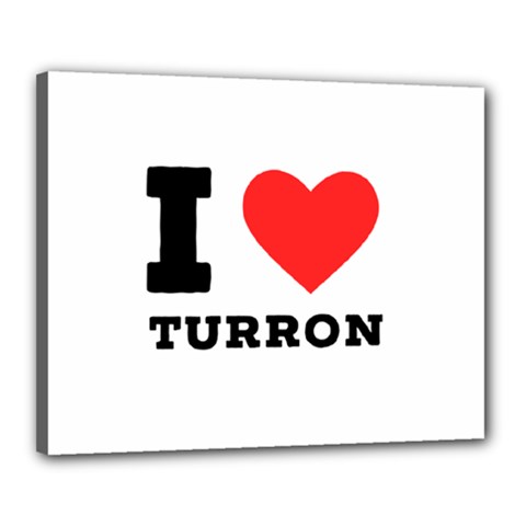 I Love Turron  Canvas 20  X 16  (stretched) by ilovewhateva