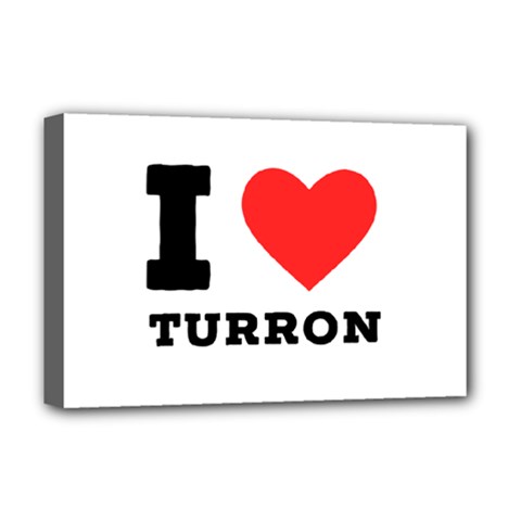 I Love Turron  Deluxe Canvas 18  X 12  (stretched) by ilovewhateva