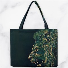 Angry Male Lion Mini Tote Bag by Cowasu