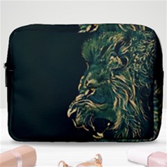 Angry Male Lion Make Up Pouch (large) by Cowasu