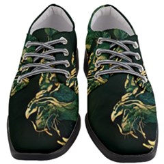 Angry Male Lion Women Heeled Oxford Shoes by Cowasu