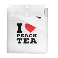 I Love Peach Tea Duvet Cover Double Side (full/ Double Size) by ilovewhateva